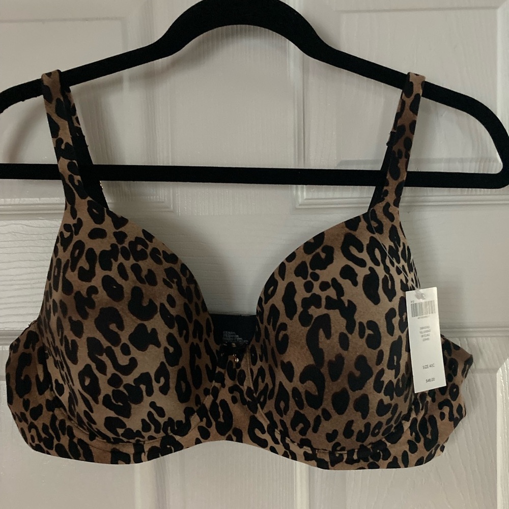 COPY - SOMA New with tags animal print w/ red bow in center size 40C bra